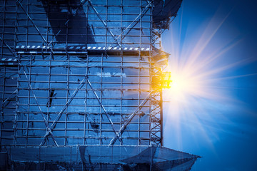 Urban construction site..