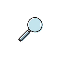 Search vector symbol, magnifying glass, loupe icon isolated on white