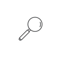 Search vector symbol, magnifying glass, loupe icon isolated on white
