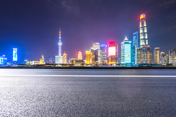 Obraz premium shanghai city at night