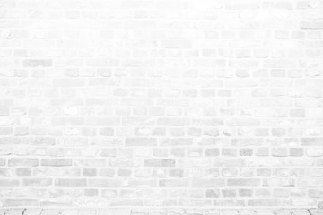 White Old Brick Wall Texture Background.