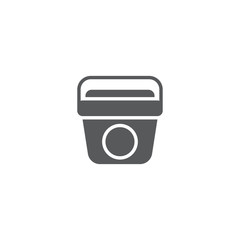 Portable fridge vector icon, Ice cooler simple solid icon isolated on white