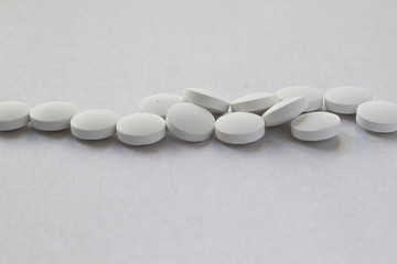 Tablets scattered on the table