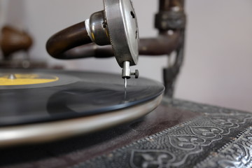 old turntable in operation