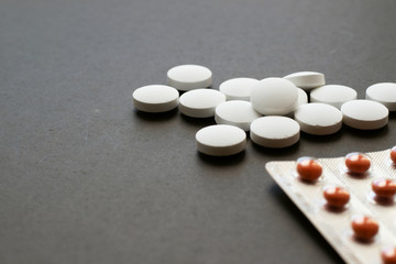 Tablets scattered on the table