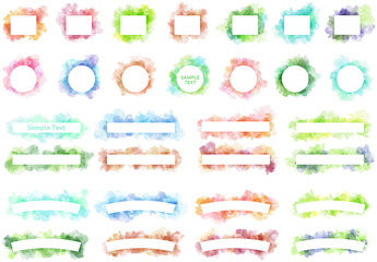 水彩スプラッシュフレームセット