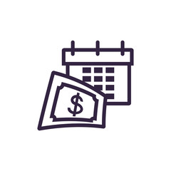 calendar reminder with bill dollar