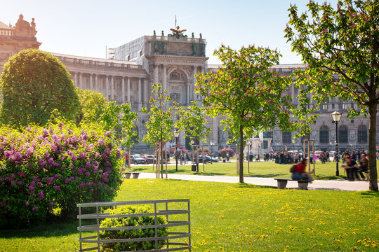 View to Neue Burg in Vienna, Austria