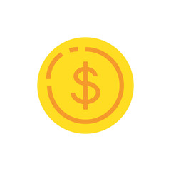 coin dollar isolated icon