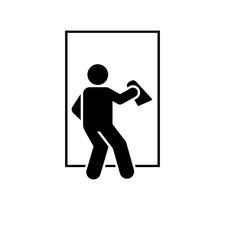 Wiping, cleaning, window icon. Element of workers icon. Premium quality graphic design icon. Signs and symbols collection icon for websites, web design