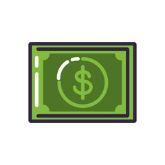 bill dollar isolated icon