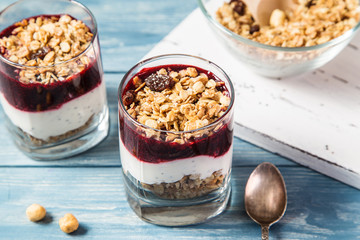 Image with granola and yogurt.