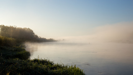 Morning mist over the river