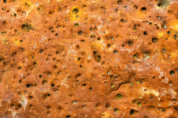 A textured brown rock background