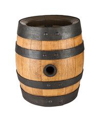 Fototapeta premium Wooden oak barrel (view and different angle in portfolio)