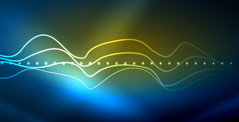 Neon wave background