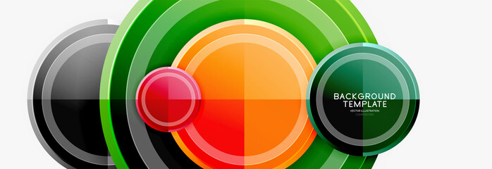 Colorful glossy circles background