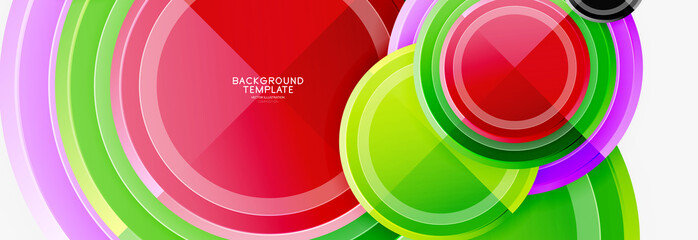 Fototapeta premium Colorful glossy circles background