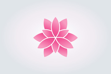 Lotus flower Watercolor style. Vector Logo