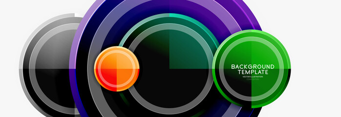 Fototapeta premium Circular pattern, abstract circles composition