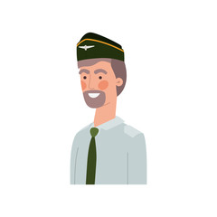 man pilot avatar character