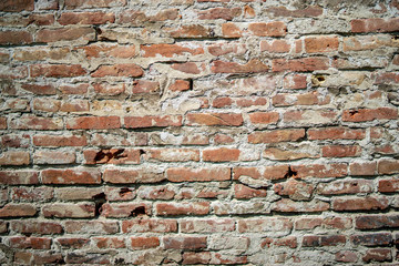 Old brick wall, old house, Croatia