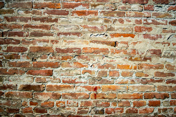 Old brick wall, old house, Croatia