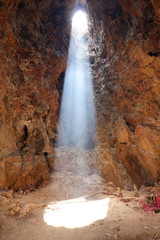 Light on the plain of jars sit1 Cave, Phonsavan, province Xieng Khuang in north Lao in southeastasia. - Image