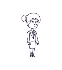 business woman elegant avatar character