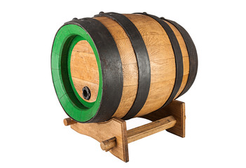 Wooden oak barrel with stand (view and other angle in portfolio)