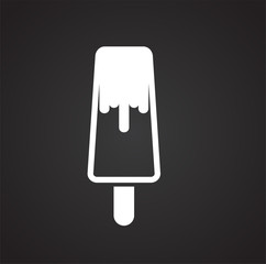 Ice cream icon on background for graphic and web design. Simple vector sign. Internet concept symbol for website button or mobile app.