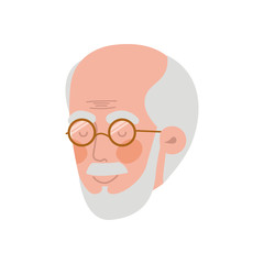 head of grandfather avatar character