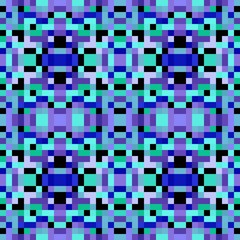Fototapeta premium seamless repeatable pixel pattern background. abstract mosaic background with squares can be used for wallpaper, fabric, textile or clothing design. 