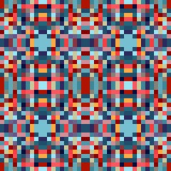 Fototapeta premium seamless repeatable pixel pattern background. abstract mosaic background with squares can be used for wallpaper, fabric, textile or clothing design. 