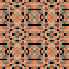 seamless pixel pattern mosaic. abstract background with squares can be used for wallpaper, fabric, textile or clothing design.
