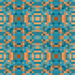 seamless pixel pattern mosaic. abstract background with squares can be used for wallpaper, fabric, textile or clothing design.