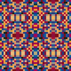 seamless pixel pattern mosaic. abstract background with squares can be used for wallpaper, fabric, textile or clothing design.
