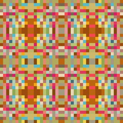 seamless pixel pattern mosaic. abstract background with squares can be used for wallpaper, fabric, textile or clothing design.
