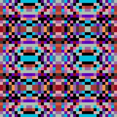 seamless pixel pattern mosaic. abstract background with squares can be used for wallpaper, fabric, textile or clothing design.