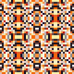 seamless pixel pattern mosaic. abstract background with squares can be used for wallpaper, fabric, textile or clothing design.