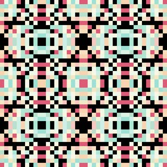 seamless pixel pattern mosaic. abstract background with squares can be used for wallpaper, fabric, textile or clothing design.