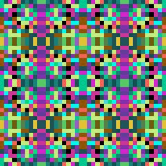 seamless pixel pattern mosaic. abstract background with squares can be used for wallpaper, fabric, textile or clothing design.