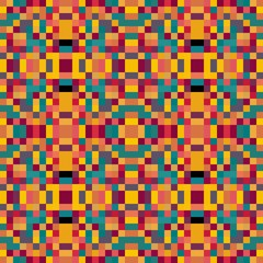seamless pixel pattern mosaic. abstract background with squares can be used for wallpaper, fabric, textile or clothing design.