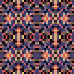 Fototapeta premium seamless pixel pattern mosaic. abstract background with squares can be used for wallpaper, fabric, textile or clothing design.