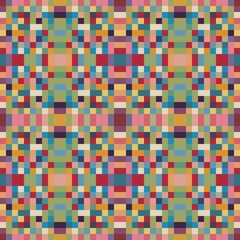 seamless pixel pattern mosaic. abstract background with squares can be used for wallpaper, fabric, textile or clothing design.