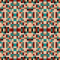 seamless pixel pattern mosaic. abstract background with squares can be used for wallpaper, fabric, textile or clothing design.