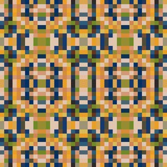 seamless pixel pattern mosaic. abstract background with squares can be used for wallpaper, fabric, textile or clothing design.