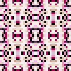 Fototapeta premium seamless pixel pattern mosaic. abstract background with squares can be used for wallpaper, fabric, textile or clothing design.