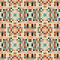 seamless pixel pattern mosaic. abstract background with squares can be used for wallpaper, fabric, textile or clothing design.