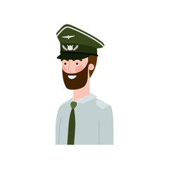 man pilot avatar character